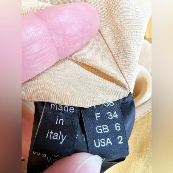 Derek Lam yellow sleeveless fit and flare dress wedding office spring - Picture 11 of 12